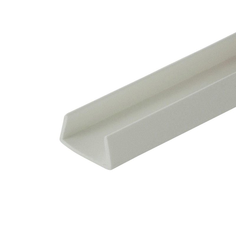 Outwater Plastics White 5/8'' Styrene Plastic U-Channel/C-Channel 36 Inch Lengths (Pack of 4) - Image 1